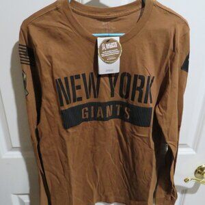 Nike New York Giants Shirt Brown Salute To Service Long Sleeve NWT Small S
